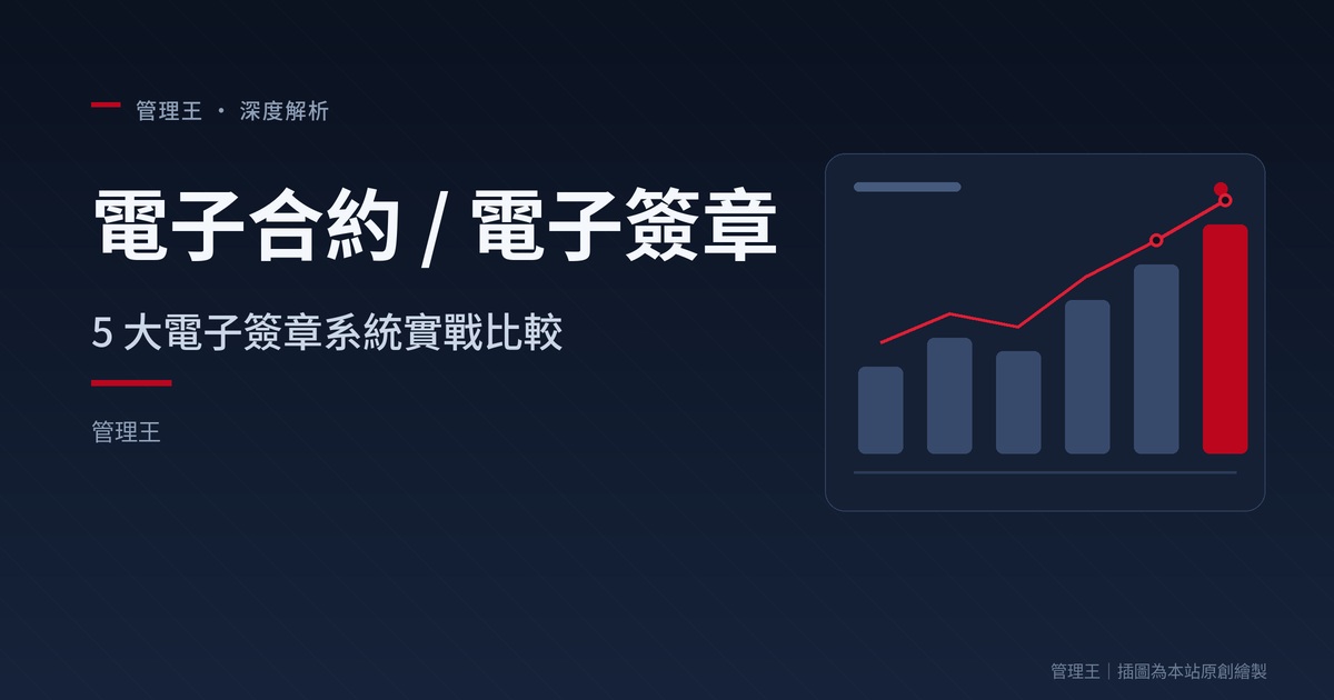 電子合約 / 電子簽章怎麼選？2026 台灣法律效力完整指南（DocuSign、Adobe Sign、Dropbox Sign、管理王深度比較）